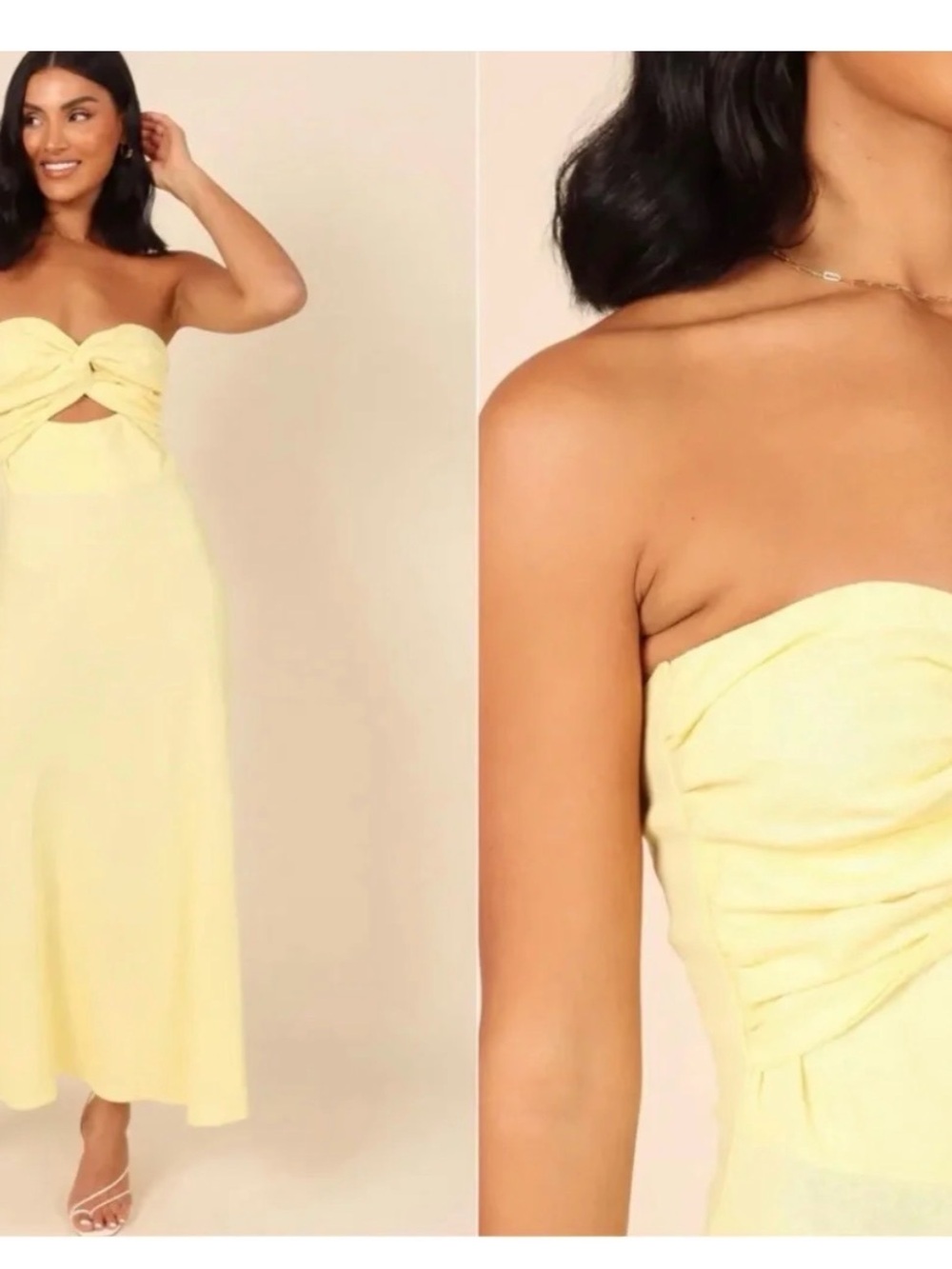 Petal & Pup Yellow Strapless Dress